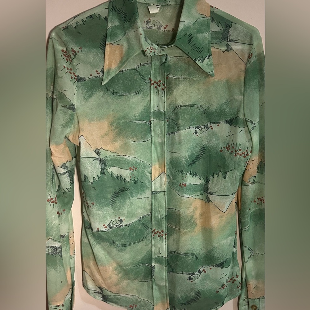 Deadstock 70’s Men’s Sheer Button Down 26